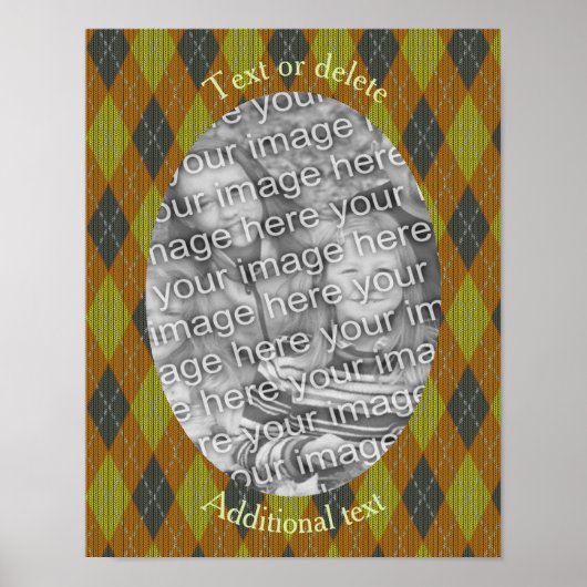 Raute-Design-Rahmen Erstellen Sie Ihr eigenes Foto Poster (Vorne)