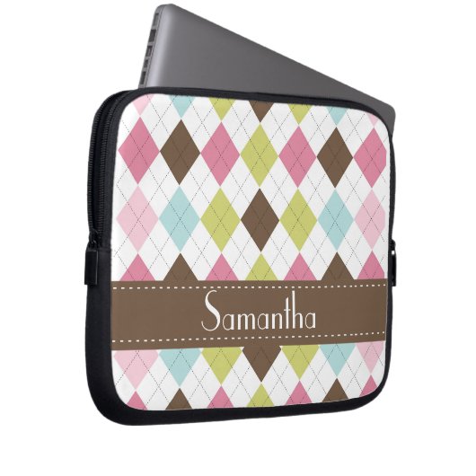 Raute Diamant Stitch Sweater Schutzhülle Laptopschutzhülle (Vorne Rechts)
