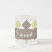 Raute Diamantstitch Mattiert Glass Tasse Cup (Mittel)