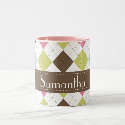 Raute Diamond Stitch Sweater Kaffee Tasse Cup (Mittel)