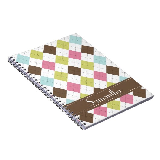 Raute Diamond Stitch Sweater Spirale Notebook Notizblock (Rechte Seite)