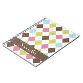 Raute Diamond Stitch Sweater Spirale Notebook Notizblock (Linke Seite)