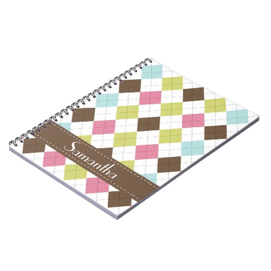 Raute Diamond Stitch Sweater Spirale Notebook Notizblock (Linke Seite)