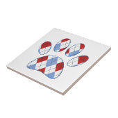 Raute Dog Paw Print Fliese (Seite)