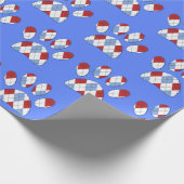 Raute Dog Paw Print Geschenkpapier (Ecke)