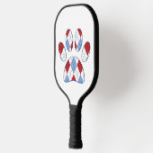 Raute Dog Paw Print Pickleball Schläger (Links)