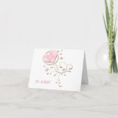 Raute - es ist ein Mädchen… Rosa neue Ankündigung (Vorderseite)