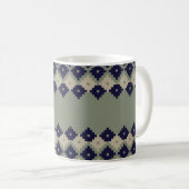 Raute fair einfache nahtlose Muster abstrakt, Kaffeetasse (VorderseiteRechts)