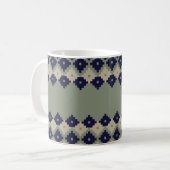 Raute fair einfache nahtlose Muster abstrakt, Kaffeetasse (Vorderseite Links)