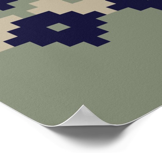 Raute fair einfache nahtlose Muster abstrakt, Poster (Ecke)