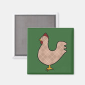 Raute Folk Art Rooster Magnet (Vorderseite/Rückseite)