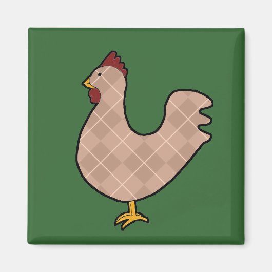 Raute Folk Art Rooster Magnet (Vorne)