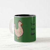 Raute Folk Art Rooster Tasse (Vorderseite Links)
