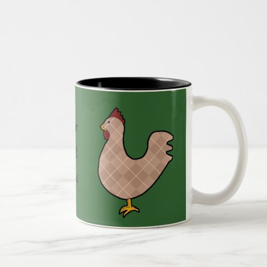 Raute Folk Art Rooster Tasse (Rechts)