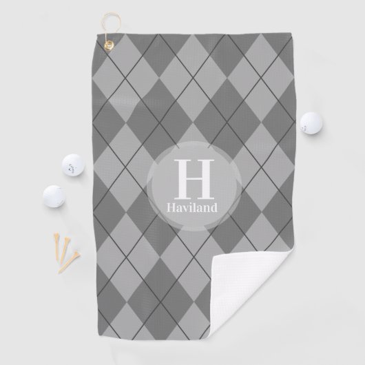 Raute Golf Handtuch mit Name und Initial - HAMbyWG (Insitu)