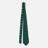 Raute Green Black Neck Tie Krawatte (Rückseite)