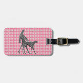 Raute "Greyhound and Pink" Gepäckanhänger (Vorderseite horizontal)
