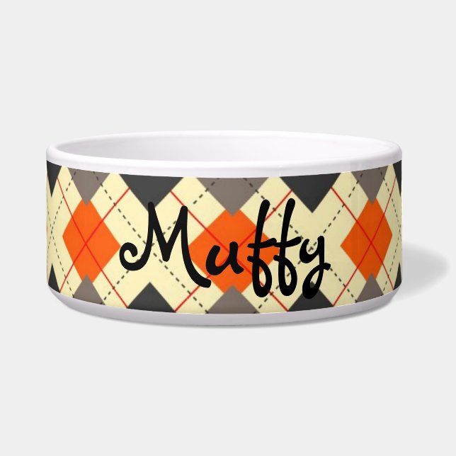 Raute Grill mit individuelle Name Napf (Vorderseite)