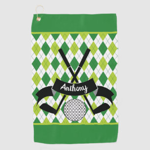 Raute Grün Golfhandtuch