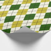Raute grün und gelb geschenkpapier (Ecke)
