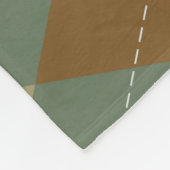 Raute Herbst: Braungrün-Rhombus-Chic Fleecedecke (Ecke)