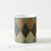 Raute Herbst: Braungrün-Rhombus-Chic Kaffeetasse (Mittel)