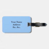 Raute Hört: Sky Blue und White Gepäckanhänger (Rückseite horizontal)