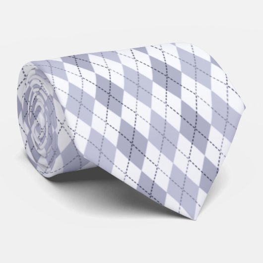 Raute in Bright Winter Blue Krawatte (Gerollt)