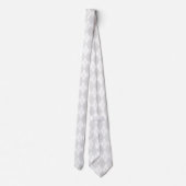 Raute in Weiß und Hellgrau Krawatte (Rückseite)