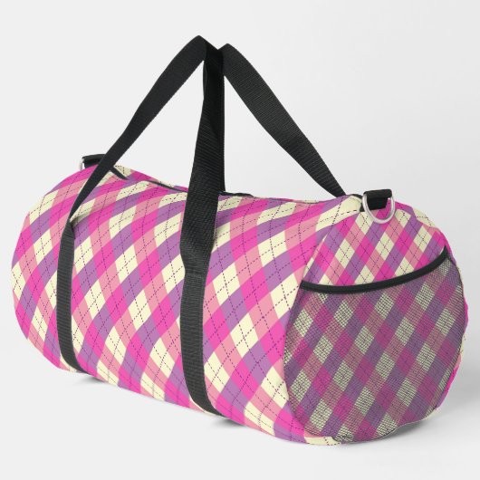 Raute Kariert Duffle Bag (Rechte Ecke)