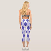 Raute Kariertes Muster_4A46B0 Capri Leggings (Rückseite)