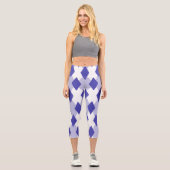 Raute Kariertes Muster_4A46B0 Capri Leggings (Vorderseite)