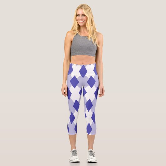 Raute Kariertes Muster_4A46B0 Capri Leggings (Vorderseite)