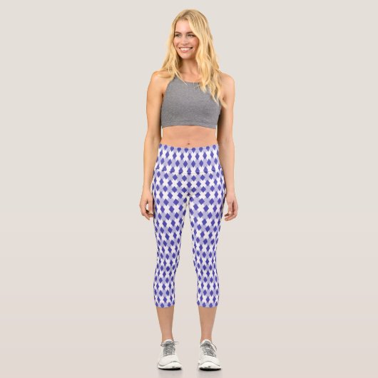 Raute Kariertes Muster_4A46B0 Leggings (Vorderseite)
