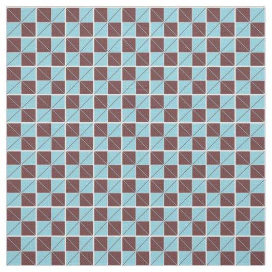 Raute Karo Blau und Braun Stoff (Muster)