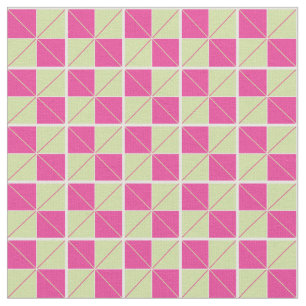 Raute Karos Rosa und Grün Stoff