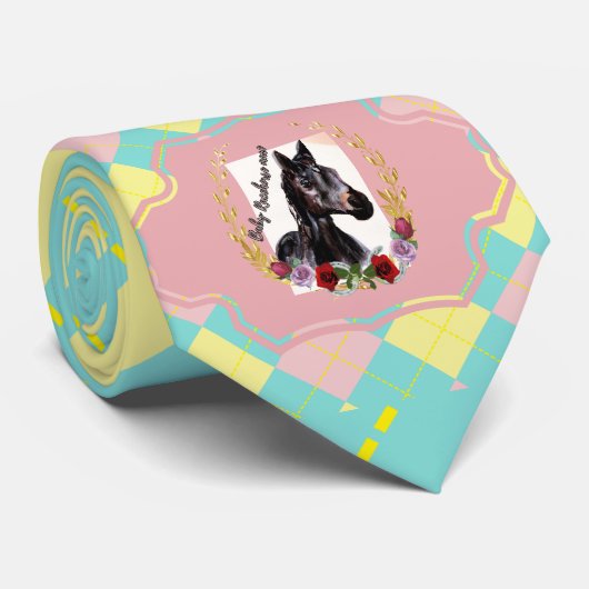 Raute Krawatte (Gerollt)