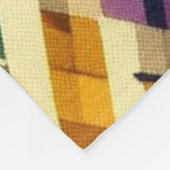 Raute Mardi Gras lila grün Fleecedecke (Ecke)