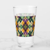 Raute Mardi Gras lila grün Glas (Rückseite)