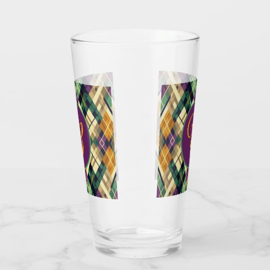 Raute Mardi Gras lila grün Glas (Rechts)