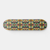 Raute Mardi Gras lila grün Skateboard (Horizontal)