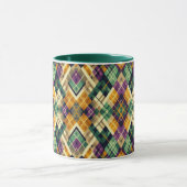 Raute Mardi Gras lila grün Tasse (Zentrum)