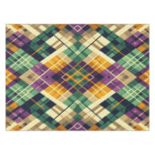 Raute Mardi Gras lila grün Tischdecke (Vorderseite (Horizontal))