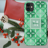 Raute mit Ovals in einem Fall für Green Ombre Phon