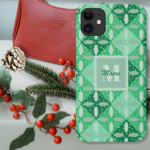 Raute mit Ovals in einem Fall für Green Ombre Phon Case-Mate iPhone Hülle