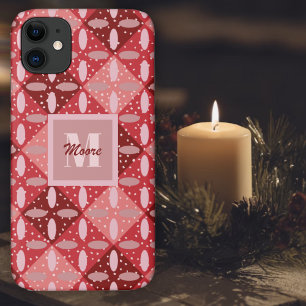 Raute mit Ovals in Red to Pink Ombre Telefoncase Case-Mate iPhone Hülle