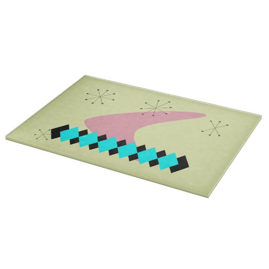 Raute Mitte Jahrhundert Modernes Schneidebrett (Ecke)