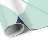 Raute Modernes Muster aquamariner Marineblau-Spaß Geschenkpapier (Rolleneckpunkt)