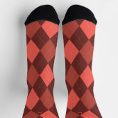 Raute Monogramm erste Terrakotta Socken (Oben)