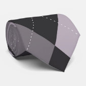 Raute Monogramm versteckt Initial Gray Krawatte (Gerollt)